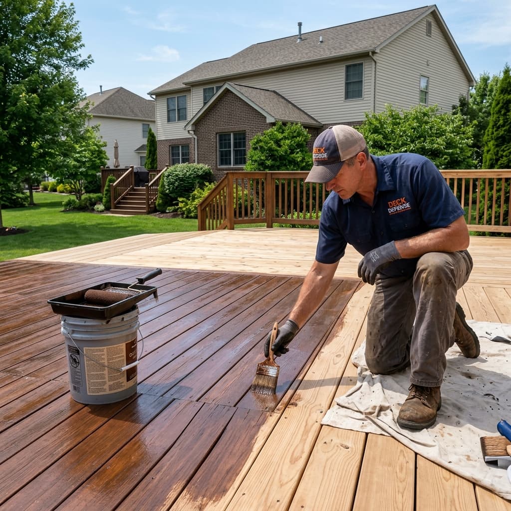 Deck staining project
